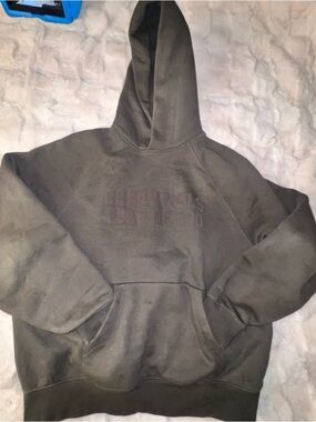 Essentials Crewneck Hoodie in Olive Green | S |